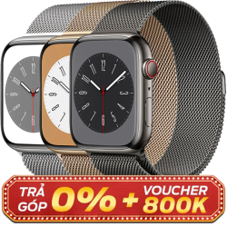 Apple Watch S8 45mm LTE Stainless Steel Milanese Loop Công Ty