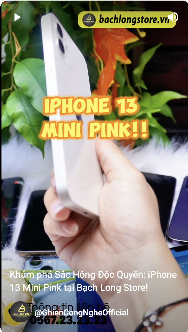 Khám phá Sắc Hồng Độc Quyền: iPhone 13 Mini Pink tại Bạch Long Store!